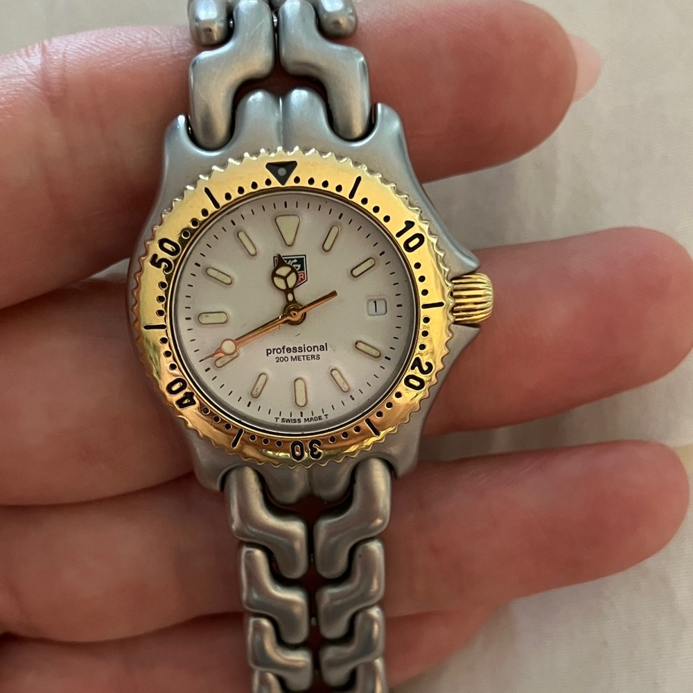 WORKING Tag Heuer Professional Series Gold & Stainless Steel Watch